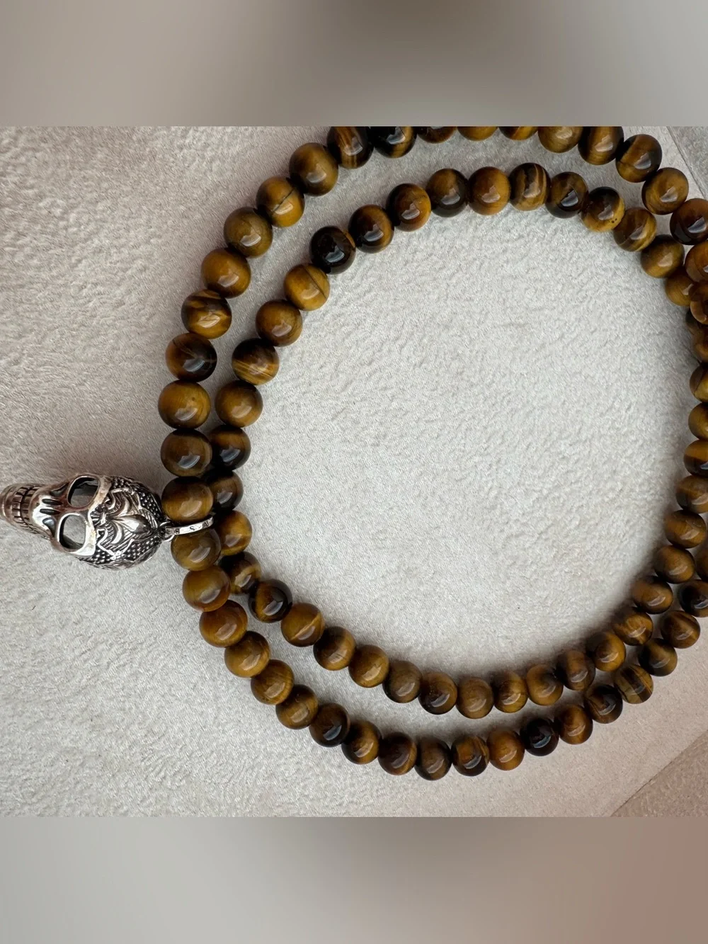 Thomas Sabo KE1639-826-2-L60 Rebel at Heart Tiger’s Eye Maori Skull Necklace